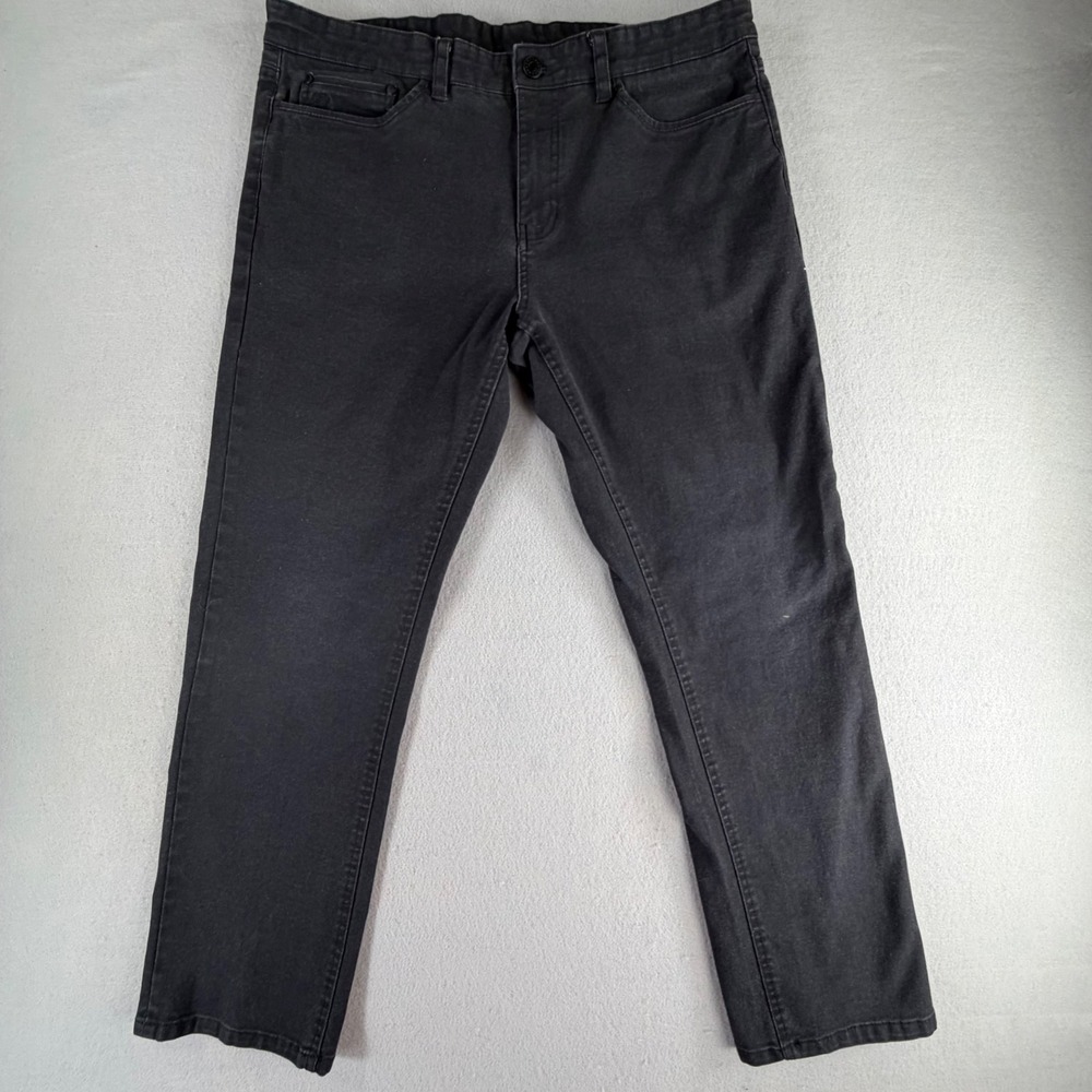 English Laundry Mens Black Straight Leg Stretch Denim Jeans Size 36x29 Workwear